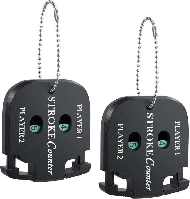 GreenHaven Mini Golf Score Shot Stroke Counter Clicker with Dial Resetting Tool/Key Chain for Golf Game Scorekeeper Portable 2 Digit Outdoor Sport Scoreboard for Putts (2 Pack) - Image 1
